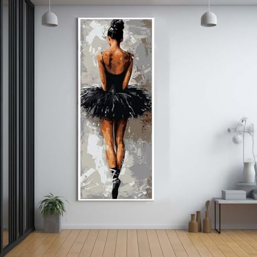 Diamond Painting Ballett schöne Frau diamond painting erwachsene groß xxl 100x300cm，5D diamond painting set mit Zubehör Full Square Set，DIY Cross Stickerei Deko Wohnzimmer Schlafzimmer Eingang G88 von FCNUEBVGL