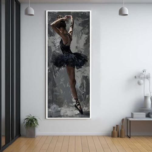 Diamond Painting Ballett schöne Frau diamond painting erwachsene groß xxl 70x140cm，5D diamond painting set mit Zubehör Full Square Set，DIY Cross Stickerei Deko Wohnzimmer Schlafzimmer Eingang Wand G95 von FCNUEBVGL