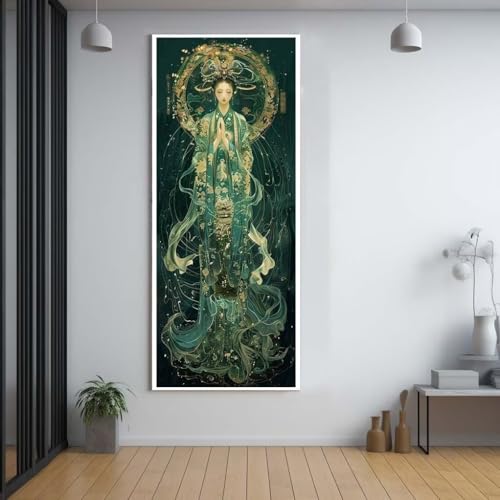 Diamond Painting China Göttin diamond painting erwachsene groß xxl 70x200cm，5D diamond painting set mit Zubehör Full Round Set，DIY Cross Stickerei Deko Wohnzimmer Schlafzimmer Büro Eingang Wand B3 von FCNUEBVGL