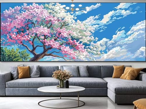 Diamond Painting Farbe Diamond Painting Erwachsene Groß xxl 200x100cm，Wolken Diamond Painting Kinder Mit Full Square Zubehör Set，DIY Cross Stickerei Deko Wohnzimmer Schlafzimmer BüRo Eingang Wand B21 von FCNUEBVGL