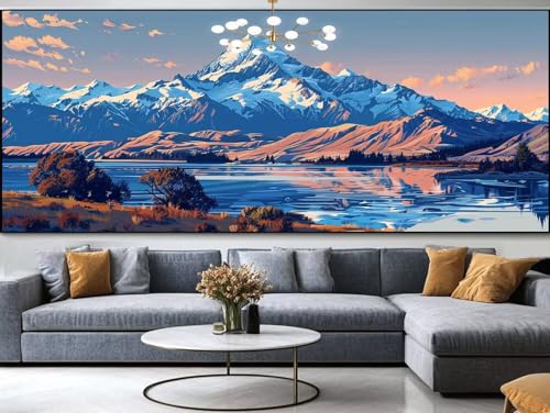 Diamond Painting Flügel Diamond Painting Erwachsene Groß xxl 140x70cm，Feder Diamond Painting Kinder Mit Full Square Zubehör Set，DIY Cross Stickerei Deko Wohnzimmer Schlafzimmer BüRo Eingang Wand B41 von FCNUEBVGL