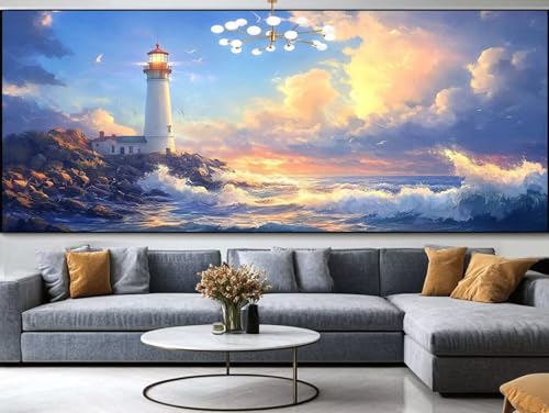 Diamond Painting Fluss Diamond Painting Erwachsene Groß xxl 250x90cm，Pferd Diamond Painting Kinder Mit Full Square Zubehör Set，DIY Cross Stickerei Deko Wohnzimmer Schlafzimmer BüRo Eingang Wand C61 von FCNUEBVGL