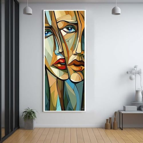 Diamond Painting Graffiti schöne Frau 50x120cm，5D Daiments Painting Erwachsene mit Diamond Painting Zubehör，Groß Diamont Painting bilder Set Full Square Drill Geschenk für mädchen Home Wall Décor F93 von FCNUEBVGL