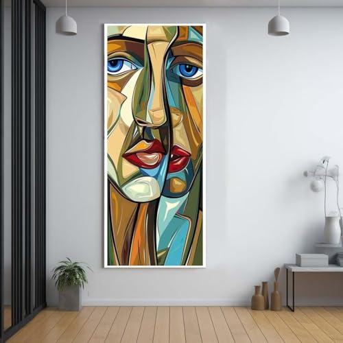 Diamond Painting Graffiti schöne Frau 90x250cm，5D Daiments Painting Erwachsene mit Diamond Painting Zubehör，Groß Diamont Painting bilder Set Full Square Drill Geschenk für mädchen Home Wall Décor F92 von FCNUEBVGL