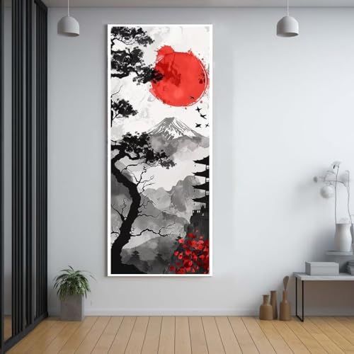 Diamond Painting Japanischer Stil Architektur 40x100cm，5D Daiments Painting Erwachsene mit Diamond Painting Zubehör，Groß Diamont Painting bilder Set Full Square Drill Geschenk für mädchen Décor G15 von FCNUEBVGL