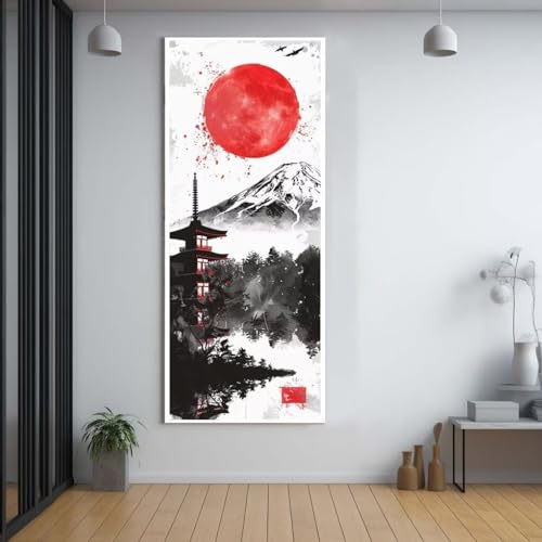 Diamond Painting Japanischer Stil Landschaft 100x200cm，5D Daiments Painting Erwachsene mit Diamond Painting Zubehör，Groß Diamont Painting bilder Set Full Square Drill Geschenk für mädchen Décor G22 von FCNUEBVGL