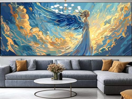 Diamond Painting Koi Fisch Diamond Painting Erwachsene Groß xxl 200x100cm，Fisch Diamond Painting Kinder Mit Full Square Zubehör Set，DIY Cross Stickerei Deko Wohnzimmer Schlafzimmer Eingang Wand D6 von FCNUEBVGL