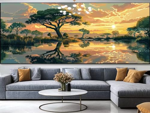 Diamond Painting Koi Fisch Diamond Painting Erwachsene Groß xxl 200x100cm，Japanisch Diamond Painting Kinder Mit Full Square Zubehör Set，DIY Cross Stickerei Deko Wohnzimmer Schlafzimmer Eingang Wand D5 von FCNUEBVGL