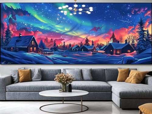 Diamond Painting Landschaft Diamond Painting Erwachsene Groß xxl 200x100cm，Fenster Diamond Painting Kinder Mit Full Square Zubehör Set，DIY Cross Stickerei Deko Wohnzimmer Schlafzimmer Eingang Wand C12 von FCNUEBVGL