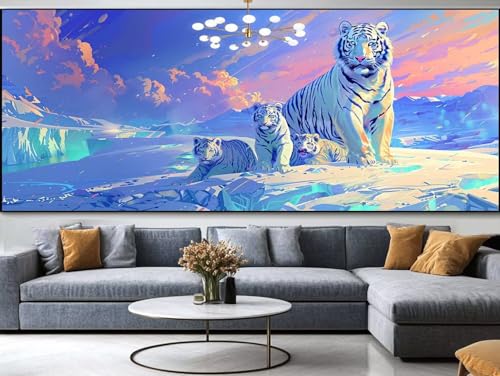 Diamond Painting Landschaft Diamond Painting Erwachsene Groß xxl 200x100cm，See Diamond Painting Kinder Mit Full Square Zubehör Set，DIY Cross Stickerei Deko Wohnzimmer Schlafzimmer Eingang Wand C16 von FCNUEBVGL