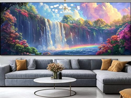 Diamond Painting Meteor Diamond Painting Erwachsene Groß xxl 200x70cm，Berg Diamond Painting Kinder Mit Full Square Zubehör Set，DIY Cross Stickerei Deko Wohnzimmer Schlafzimmer BüRo Eingang Wand D34 von FCNUEBVGL