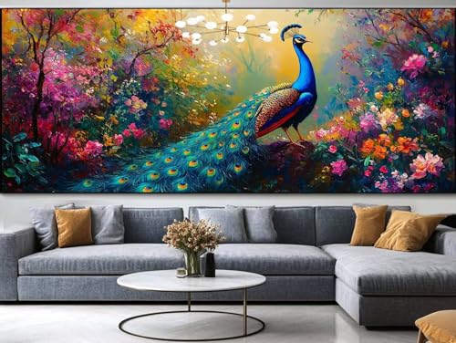 Diamond Painting Retro Stil Diamond Painting Erwachsene Groß xxl 220x80cm，Blumen Diamond Painting Kinder Mit Full Square Zubehör Set，DIY Cross Stickerei Deko Wohnzimmer Schlafzimmer Eingang Wand C37 von FCNUEBVGL