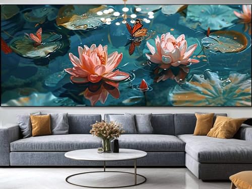 Diamond Painting Rosa Diamond Painting Erwachsene Groß xxl 250x90cm，Wal Diamond Painting Kinder Mit Full Square Zubehör Set，DIY Cross Stickerei Deko Wohnzimmer Schlafzimmer BüRo Eingang Wand B98 von FCNUEBVGL