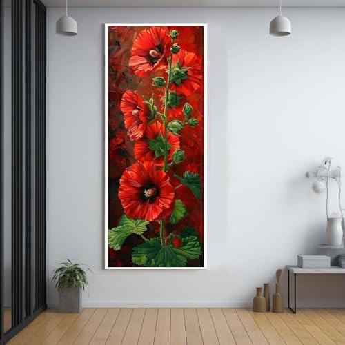 Diamond Painting Schmetterling blume 40x100cm，5D Daiments Painting Erwachsene mit Diamond Painting Zubehör，Groß Diamont Painting bilder Set Full Square Drill Geschenk für mädchen Home Wall Décor F62 von FCNUEBVGL