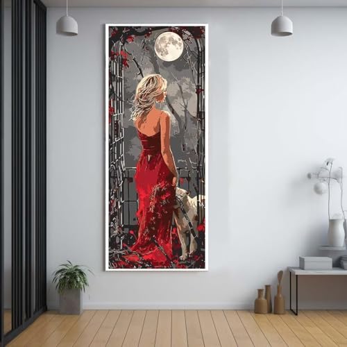 Diamond Painting Schönheit hund 70x200cm，5D Daiments Painting Erwachsene mit Diamond Painting Zubehör，Groß Diamont Painting bilder Set Full Square Drill Geschenk für mädchen Home Wall Décor G27 von FCNUEBVGL