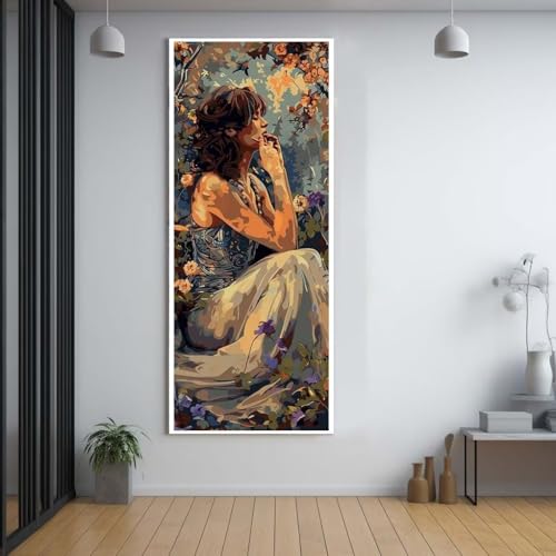 Diamond Painting Schönheit sexy 30x80cm，5D Daiments Painting Erwachsene mit Diamond Painting Zubehör，Groß Diamont Painting bilder Set Full Round Drill Geschenk für mädchen Home Wall Décor C18 von FCNUEBVGL