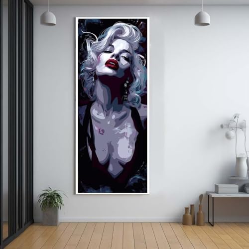 Diamond Painting Schönheit sexy diamond painting erwachsene groß xxl 30x80cm，5D diamond painting set mit Zubehör Full Square Set，DIY Cross Stickerei Deko Wohnzimmer Schlafzimmer Büro Eingang Wand E95 von FCNUEBVGL