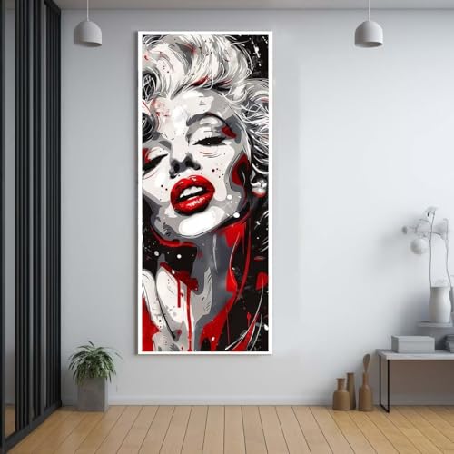 Diamond Painting Sexy schöne Frau 100x300cm，5D Daiments Painting Erwachsene mit Diamond Painting Zubehör，Groß Diamont Painting bilder Set Full Square Drill Geschenk für mädchen Home Wall Décor E81 von FCNUEBVGL