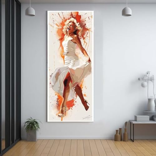 Diamond Painting Sexy schöne Frau diamond painting erwachsene groß xxl 40x100cm，5D diamond painting set mit Zubehör Full Square Set，DIY Cross Stickerei Deko Wohnzimmer Schlafzimmer Eingang Wand G44 von FCNUEBVGL