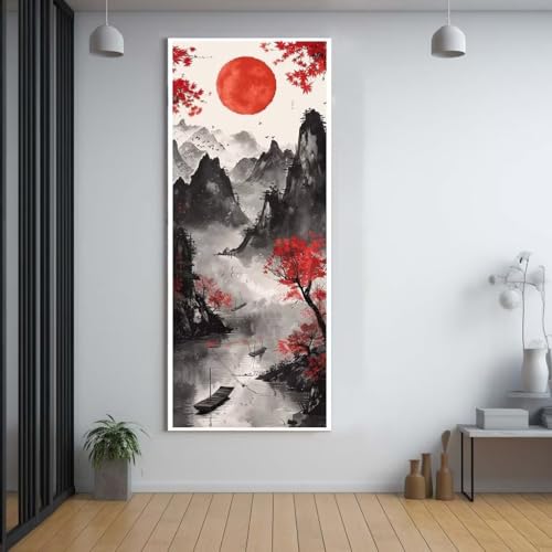 Diamond Painting Sonnenuntergang Landschaft 100x200cm，5D Daiments Painting Erwachsene mit Diamond Painting Zubehör，Groß Diamont Painting bilder Set Full Square Drill Geschenk für mädchen Décor G50 von FCNUEBVGL