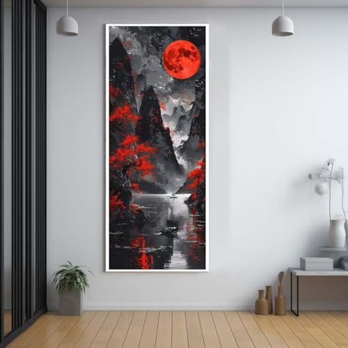 Diamond Painting Sonnenuntergang Landschaft 100x300cm，5D Daiments Painting Erwachsene mit Diamond Painting Zubehör，Groß Diamont Painting bilder Set Full Square Drill Geschenk für mädchen Décor G49 von FCNUEBVGL