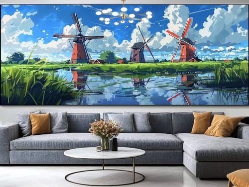 Diamond Painting Teufel Diamond Painting Erwachsene Groß xxl 150x60cm，Flügel Diamond Painting Kinder Mit Full Square Zubehör Set，DIY Cross Stickerei Deko Wohnzimmer Schlafzimmer BüRo Eingang Wand B85 von FCNUEBVGL