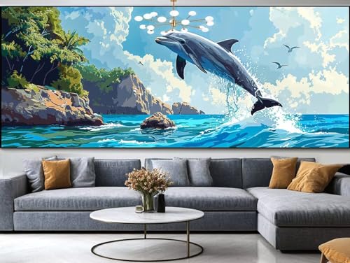 Diamond Painting Tier Diamond Painting Erwachsene Groß xxl 140x70cm，Pferd Diamond Painting Kinder Mit Full Square Zubehör Set，DIY Cross Stickerei Deko Wohnzimmer Schlafzimmer BüRo Eingang Wand B78 von FCNUEBVGL