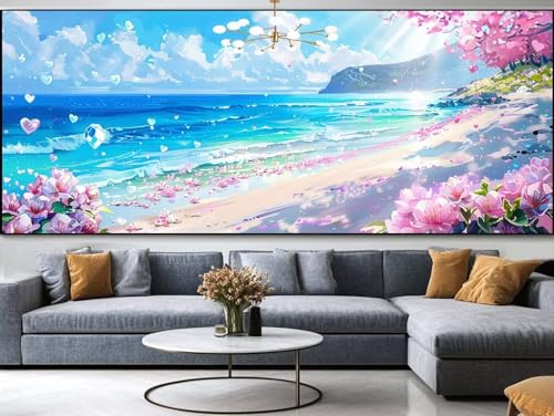 Diamond Painting Tier Diamond Painting Erwachsene Groß xxl 220x80cm，Panda Diamond Painting Kinder Mit Full Square Zubehör Set，DIY Cross Stickerei Deko Wohnzimmer Schlafzimmer BüRo Eingang Wand B74 von FCNUEBVGL