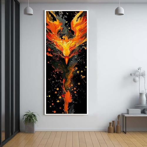 Diamond Painting Tiere Phoenix diamond painting erwachsene groß xxl 100x200cm，5D diamond painting set mit Zubehör Full Square Set，DIY Cross Stickerei Deko Wohnzimmer Schlafzimmer Büro Eingang Wand F60 von FCNUEBVGL