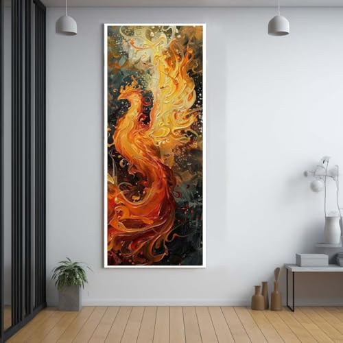 Diamond Painting Tiere Phoenix diamond painting erwachsene groß xxl 30x80cm，5D diamond painting set mit Zubehör Full Square Set，DIY Cross Stickerei Deko Wohnzimmer Schlafzimmer Büro Eingang Wand G33 von FCNUEBVGL