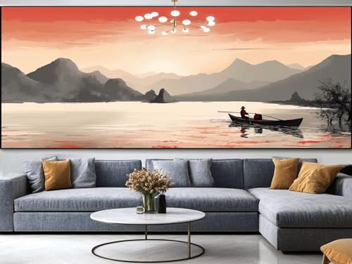 Diamond Painting Zen-Buddhismus Diamond Painting Erwachsene Groß xxl 120x50cm，Schönheit Diamond Painting Kinder Mit Full Square Zubehör Set，DIY Cross Stickerei Deko Wohnzimmer Schlafzimmer Wand B29 von FCNUEBVGL