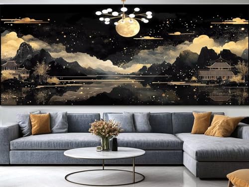 Diamond Painting abstrakt Diamond Painting Erwachsene Groß xxl 180x90cm，Berg Diamond Painting Kinder Mit Full Square Zubehör Set，DIY Cross Stickerei Deko Wohnzimmer Schlafzimmer BüRo Eingang Wand B49 von FCNUEBVGL