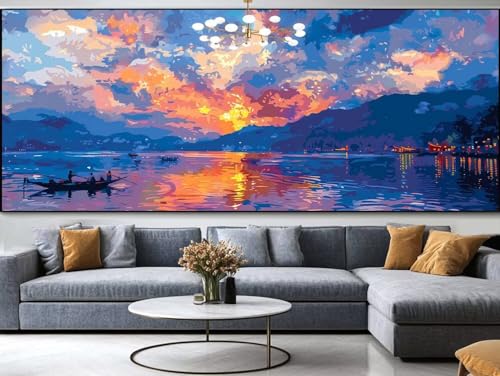 Diamond Painting rot Diamond Painting Erwachsene Groß xxl 120x50cm，Flügel Diamond Painting Kinder Mit Full Square Zubehör Set，DIY Cross Stickerei Deko Wohnzimmer Schlafzimmer BüRo Eingang Wand C68 von FCNUEBVGL