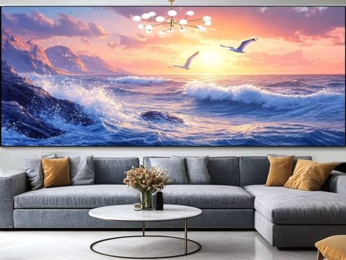 Diamond Painting rot Diamond Painting Erwachsene Groß xxl 150x60cm，Baum Diamond Painting Kinder Mit Full Square Zubehör Set，DIY Cross Stickerei Deko Wohnzimmer Schlafzimmer BüRo Eingang Wand C73 von FCNUEBVGL