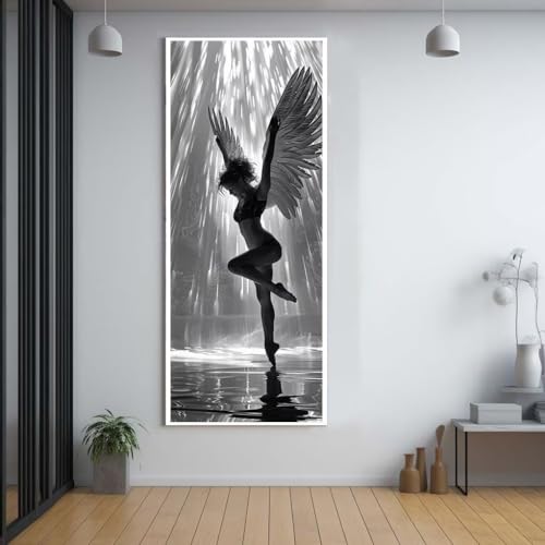 FCNUEBVGL Diamond Painting Tanz Angel 100x300cm，5D Daiments Painting Erwachsene mit Diamond Painting Zubehör，Groß Diamont Painting bilder Set Full Square Drill Geschenk für mädchen Home Wall Décor F4 von FCNUEBVGL