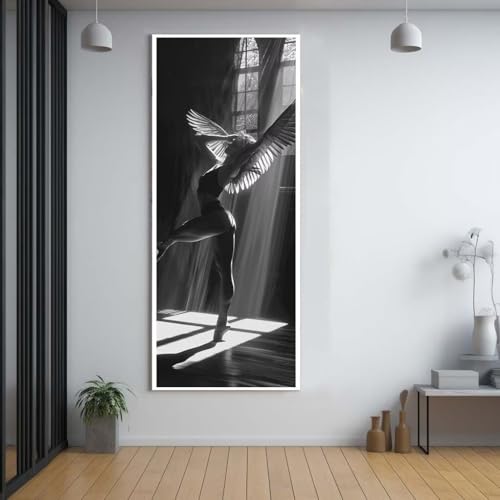 FCNUEBVGL Diamond Painting Tanz Angel 70x140cm，5D Daiments Painting Erwachsene mit Diamond Painting Zubehör，Groß Diamont Painting bilder Set Full Square Drill Geschenk für mädchen Home Wall Décor F3 von FCNUEBVGL