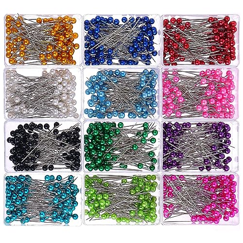 1200 Stoff stecknadeln mit Kopf, 40mm stecknadeln mit Kopf lang, stecknadeln ohne Kopf, stecknadeln lang, stecknadeln, stecknadeln nähen, stecknadeln, stecknadeln, Hijab pins von FCSNJH