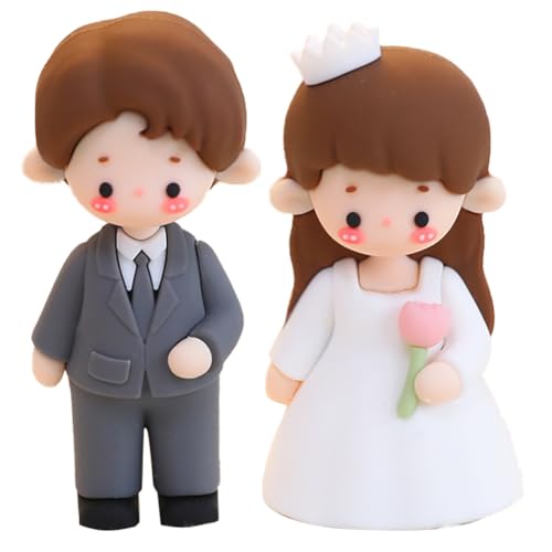 FCXVXCL Couple Cake Decoration, Wedding Cake Decoration, Couple Figurine, Couple Cake Topper,Wedding for Party Decoration - 2pcs von FCXVXCL