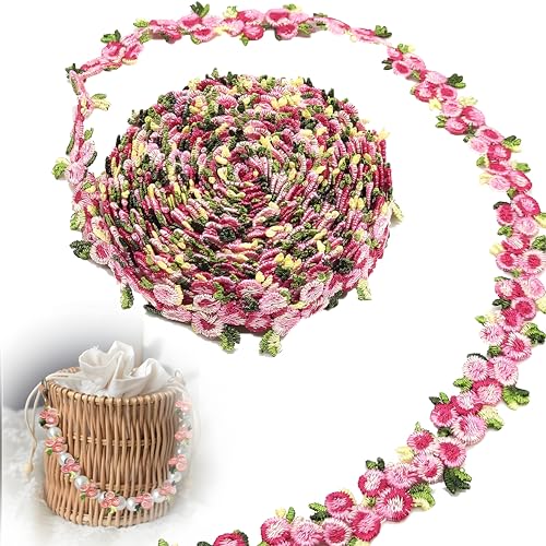 FDCGAS borten und bänder zum nähen - 5Yard Florale Spitzenborte Blumen Spitzenband Spitzenborte Zierband Borten Bänder Borten Und Bänder Zum Nähen,Für Verzierungen,Kleidung,DIY von FDCGAS