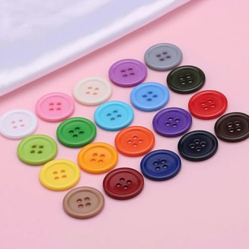 10 Stück 9–30 mm runde Harzknöpfe für Handarbeit, DIY, Scrapbooking, Basteln, Nähzubehör, Kleidung, Kleidungsstücke, Pullover, Mäntel, Zubehör-Mix-20L 12,5 mm von FDDTDSE