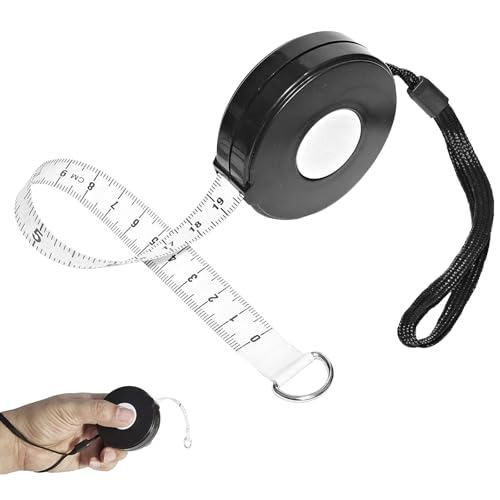 FDHBDF 1 Stück 2M Auto Retractable Round Plastic Tape Measure, 80 Zoll langes Nähmaßband, tragbares weiches Maßband, geeignet zum Messen von Größe, Brust, Taille und Hüften von FDHBDF