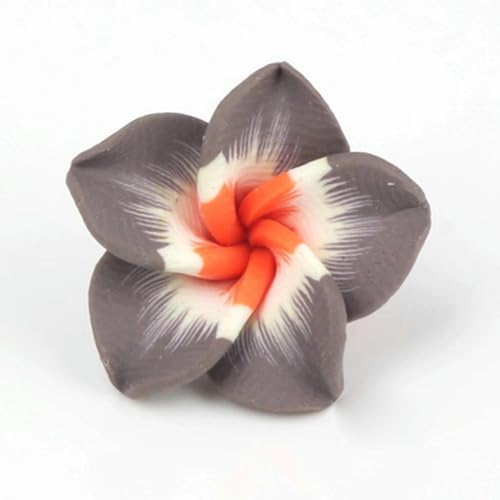 10 Stück/Los 20 mm Perlen, gemischte Polymer-Weichkeramik-Tonperlen mit 5 Blättern, Blumen-Abstandshalter, lose Perlen zum Selbermachen von Schmuck, 20 mm, 10 Stück, 010 von FDIMALTOR