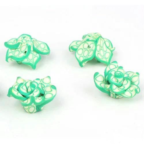 10 Stück/Los 20 mm weiche Keramikperlen, gemischter Kreis aus Polymer Clay, 5-Blätter-Blumen-Abstandshalter, lose Perlen zum Selbermachen von Schmuck-20 MM, 10 Stück, 001 von FDIMALTOR