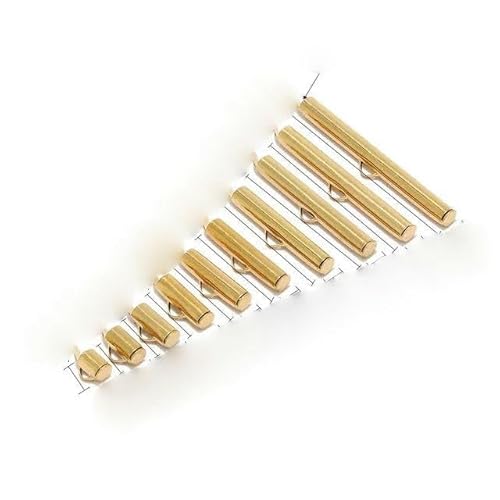 20-teiliges Edelstahl-Schiebe-Endverschlussrohr, Schieber-Endkappen, Crimp-Endrohr für runde Rocailles-Perlen zur DIY-Schmuckherstellung, Gold, 10 mm von FDIMALTOR