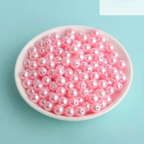 3–12 mm, 500 g, rund, mehrfarbig, Acryl-Imitationsperlen, lose Perlen zum Basteln von Scrapbook-Dekorationen, Farbe 4–500 g, 4 mm von FDIMALTOR