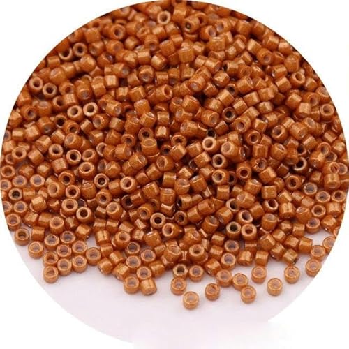 720 Stück 2 mm Glasperlen, undurchsichtige Farbe, gleichmäßige Abstandsperlen für die Herstellung von DIY-Schmuck, Kleidungsstücke und Zubehör-DD664 Kaffee-2 mm 10 g 720 Stück von FDIMALTOR