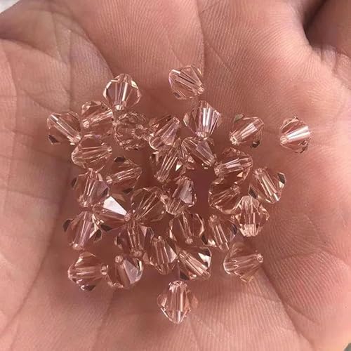 Kristall-Doppelkegel-Perle, 200 Stück/Los, 3,4,5,6,8,10 mm, tschechische lose facettierte Glasperlen zur DIY-Schmuckherstellung, 30 L, ca. 6 mm von FDIMALTOR