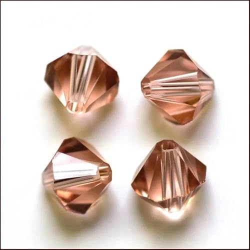 Kristall-Doppelkegel-Perle, 200 Stück/Los, 3,4,5,6,8,10 mm, tschechische lose facettierte Glasperlen zur DIY-Schmuckherstellung, Pfirsich, ca. 10 mm von FDIMALTOR