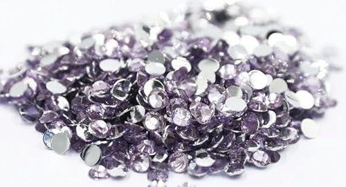 Violette Farbe, 3–6 mm, flache Rückseite aus Kunstharz, keine Hotfix-Strasssteine, Großpackung, Nagelkunst-Dekoration für Kleidungsstücke, 3 mm, 100.000 Stück von FDIMALTOR