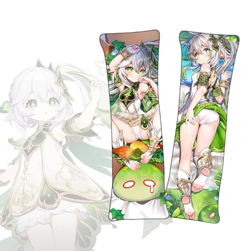 FDSAD Anime Kissenbezüge Genshin Impact Nahida Dakimakura kurzer Plüschstoff doppelseitiger Anime Körper Kissenbezug von FDSAD